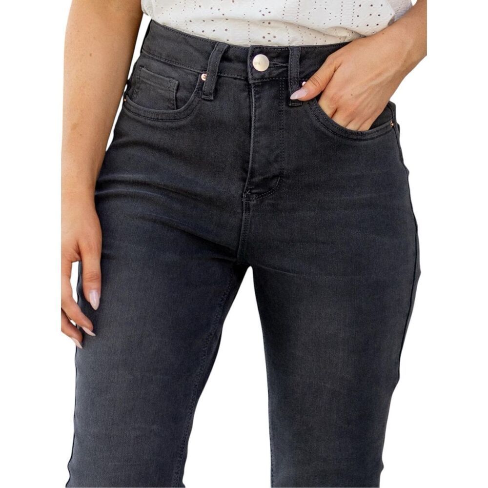 Black Wash Plus High Rise Tummy Control Skinny Jeans Stretch Sculpting Jegging - Picture 4 of 16